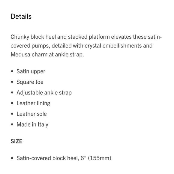 Versace Aevitas Platform Pumps EU 39.5/ US 9.5 Black Satin Crystal NIB $1,575 - Picture 16 of 16